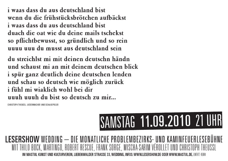 Lesetermin 11.9.10
